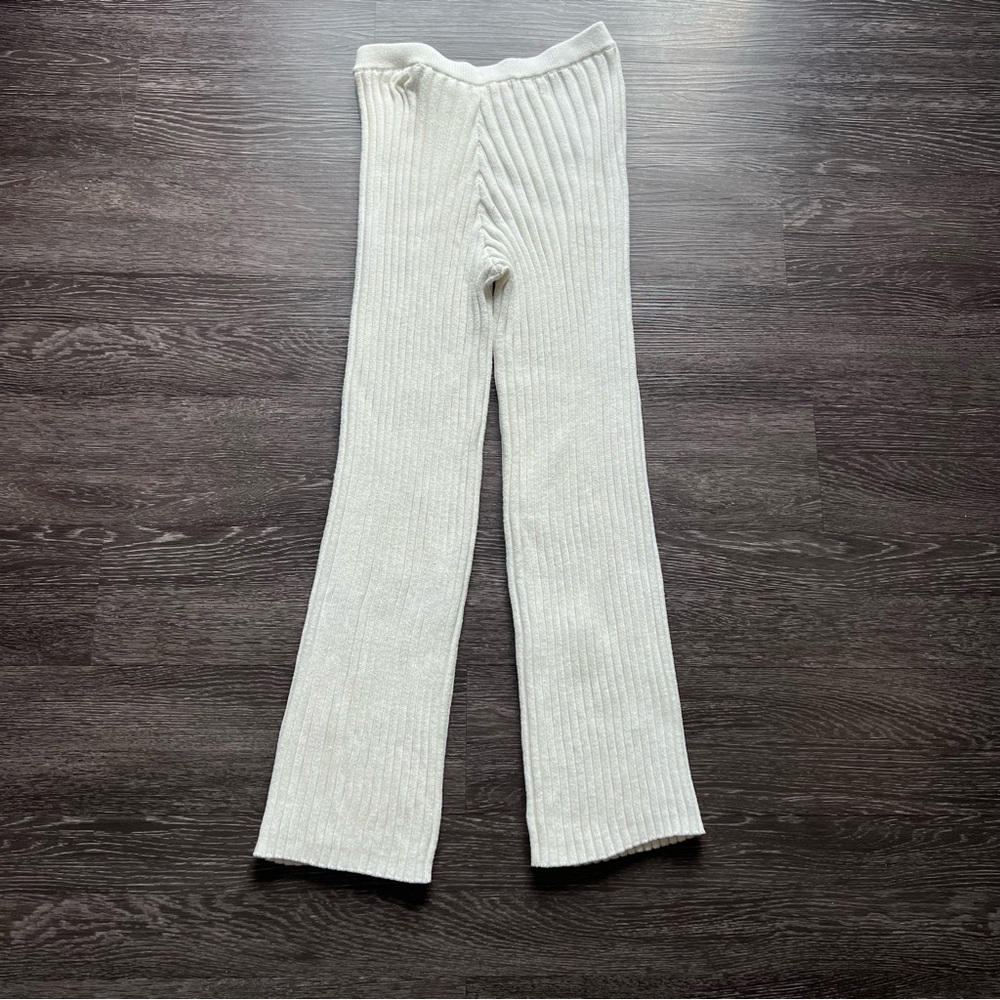 Haven Well Within Organic Cotton Rib-Knit Wide-Leg Pants - Picture 6 of 6